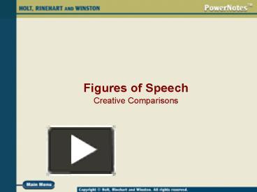 Figures of Speech presentation | free to view