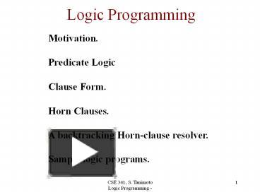 Logic Programming presentation | free to download