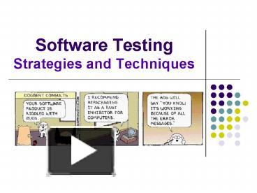 PPT – Software Testing Strategies and Techniques PowerPoint ...