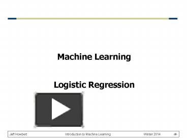 Machine Learning Logistic Regression presentation | free to download