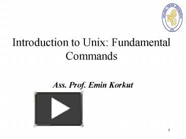 PPT – Introduction to Unix: Fundamental Commands PowerPoint ...