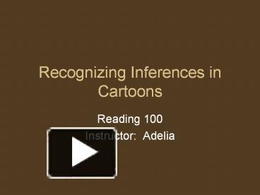 Recognizing Inferences in Cartoons presentation | free to download