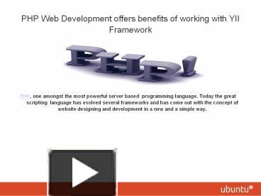 Php web application development presentation | free to download