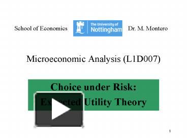 Microeconomic Analysis L1D007 presentation | free to view