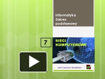 SIECI KOMPUTEROWE presentation | free to download
