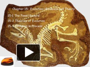 Chapter 15: Evolution presentation | free to view