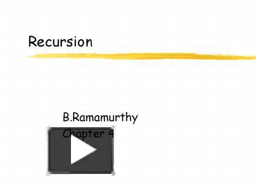 PPT – Recursion PowerPoint presentation | free to download - id: 675a3a ...
