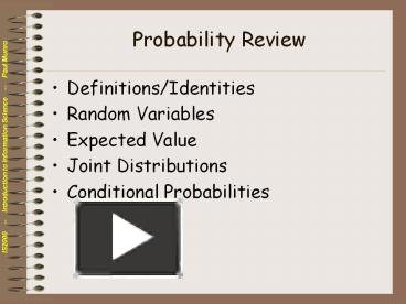 Probability Review presentation | free to download