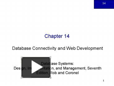 PPT – Database Connectivity and Web Development PowerPoint presentation ...