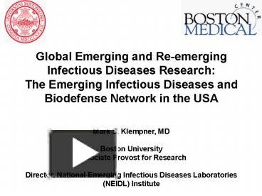 Global Emerging and Reemerging Infectious Diseases Research ...