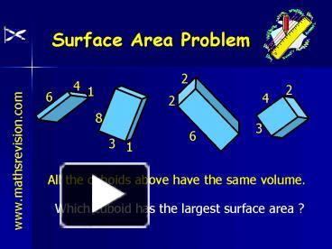 Surface Area Problem presentation | free to download