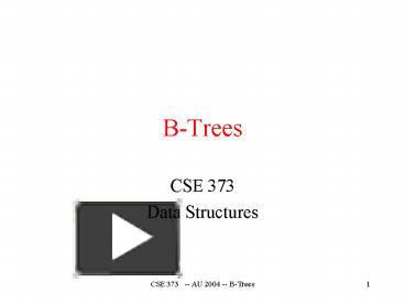 PPT – B-Trees PowerPoint presentation | free to download - id: 69e4a1-YTZlO