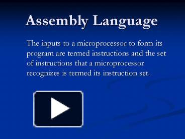 PPT – Assembly Language PowerPoint presentation | free to download - id ...