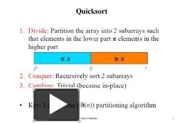 Quicksort presentation | free to download