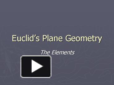 Euclid presentation | free to download