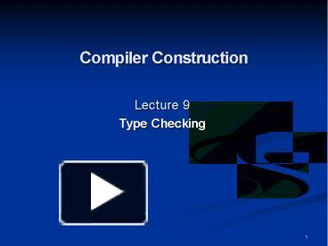 Compiler Construction presentation | free to download