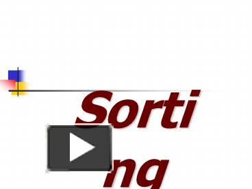 Sorting presentation | free to view