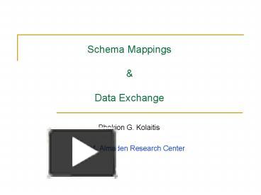 PPT – Schema Mappings PowerPoint presentation | free to view - id ...
