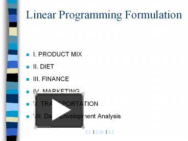 PPT – Linear%20Programming%20Formulation PowerPoint presentation | free ...