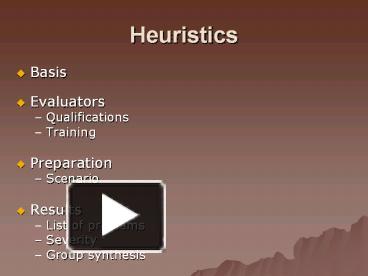 PPT – Heuristics PowerPoint presentation | free to download - id: 7041f ...
