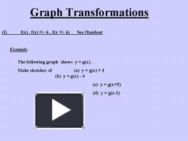 PPT – Graph Transformations PowerPoint presentation | free to view - id ...