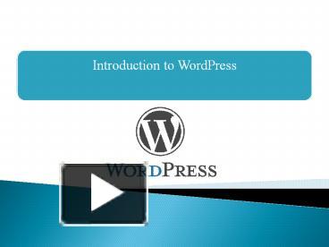 PPT – Introduction To wordpress PowerPoint presentation | free to ...