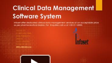 PPT – Clinical Data Management Software System PowerPoint presentation ...
