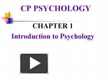 PPT – CP PSYCHOLOGY PowerPoint presentation | free to view - id: 721f1c ...