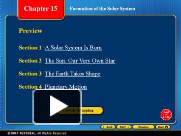 Formation of the Solar System presentation | free to view