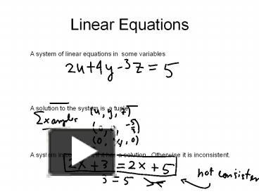 Linear Equations presentation | free to download