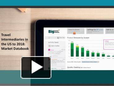 PPT – Travel Intermediaries in the US to 2018: Market Databook ...