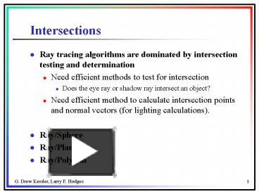 PPT – Intersections PowerPoint presentation | free to view - id: 739ba ...