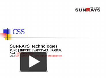 PPT – CSS PowerPoint presentation | free to view - id: 753d2c-MzJmM
