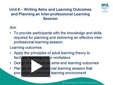 PPT – Unit 6 PowerPoint presentation | free to download - id: 75738b-YjYxZ