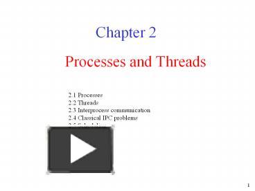 PPT – Processes and Threads PowerPoint presentation | free to view - id ...