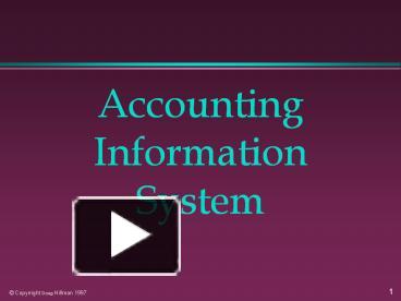 PPT – Accounting Information System PowerPoint presentation | free to ...