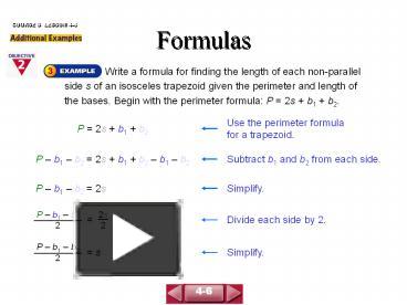 PPT – Formulas PowerPoint presentation | free to download - id: 768374 ...