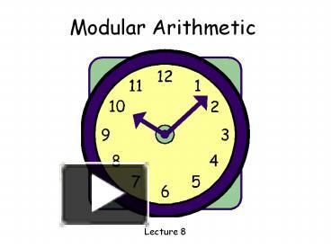 Modular Arithmetic presentation | free to download