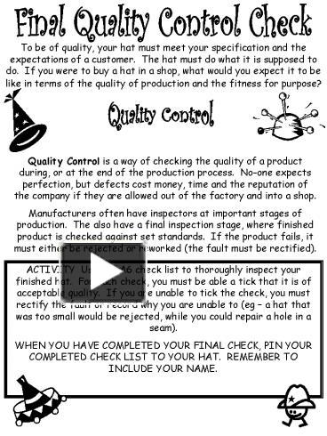 Final Quality Control Check presentation | free to download