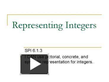 PPT – Representing Integers PowerPoint presentation | free to view - id ...