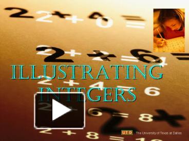 PPT – ILLUSTRATING INTEGERS PowerPoint presentation | free to download ...