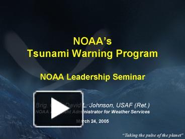 PPT – NOAA PowerPoint presentation | free to view - id: 7737ae-Nzc1O