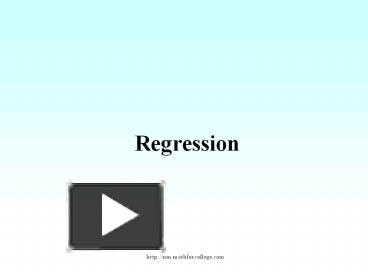 PPT – Regression PowerPoint presentation | free to download - id ...