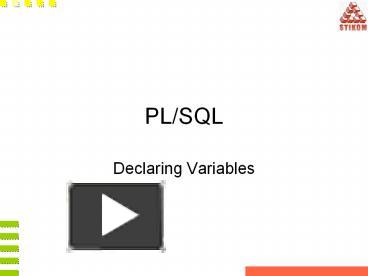PPT – PL/SQL PowerPoint presentation | free to view - id: 7934e3-N2NkO