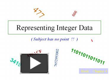 PPT – Representing Integer Data PowerPoint presentation | free to ...