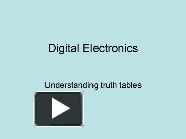 PPT – Digital Electronics PowerPoint presentation | free to view - id ...