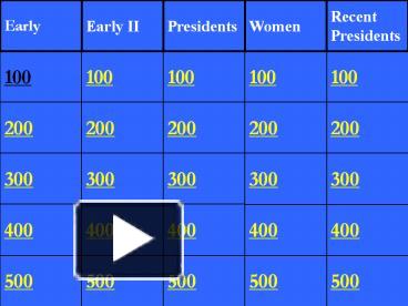 Early presentation | free to download