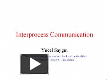 PPT – Interprocess Communication PowerPoint presentation | free to ...