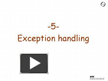PPT – Exception handling PowerPoint presentation | free to download ...