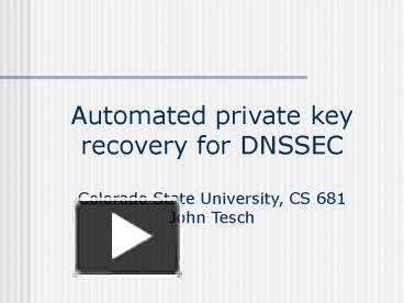 PPT – CS653 PowerPoint presentation | free to download - id: 7ba01-ZDc1Z